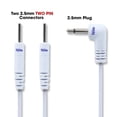 thumbnail image 3 of Cables conductores TENS con descuento, miniconector de 2,5 mm a 2 conectores de 2 mm (2), 3 of 5
