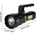thumbnail image 5 of Linterna LED de luz potente - Linterna LED portátil con zoom telescópico recargable, 5 of 5