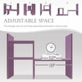 thumbnail image 3 of Desktop Organizer Office Storage Rack Adjustable Wood Display Shelf Birthday Gifts Toy Home Decor Free Style Rotation Display True Natural Stand Shelf (Violet), 3 of 7