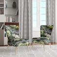 thumbnail image 2 of Designart "Green Succulents Flowers peaceful Succulents II" Green Floral & Botanical Upholstered Accent Chair - Traditional Arm Chair For Living Room, 2 of 5
