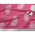 thumbnail image 2 of Soimoi Modal Satin Fabric Paisley Block Decor Fabric Printed Yard 42 Inch Wide, 2 of 3
