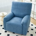 thumbnail image 1 of Nvzi Funda de sofá elástica de jacquard para 2 plazas, funda de sillón reclinable azul para sala de estar, fácil de instalar, lavable, protector de sofá, 1 of 4
