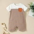 thumbnail image 2 of JUMESG Baby Clothes Baby Boy Girl Bubble Romper Oversize Plain Crewneck T-Shirt Bodysuit 0 3 6 9 12 18 24 Months,Khaki 0-3 Months, 2 of 6