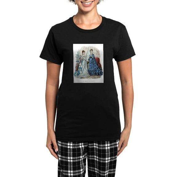 CafePress - Fashionmarch0308pic1_1875X Women's Dark Pajama - Women's Short Sleeve Print T-Shirt and Pants Dark Cotton Pajama Set