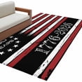 thumbnail image 2 of 4th of July 4'x6' Area Rugs 250 Years Independence Day Red Black USA Flag Stripe Washable Area Rugs Non-Slip Indoor Floor Mats Carpet for Living Room Bedroom Dining Room, 2 of 9