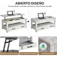 thumbnail image 3 of Mesa De Centro De Madera Rustica Elevable 2 Cajones Abatible, 3 of 6