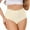 Beige2, variant on Women'S Panties Seamless Soft Breathable High Waisted Invisible Ice Silk Stretch Underwears Bikini Underwear Khaki M