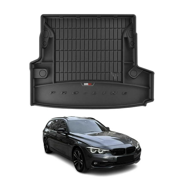 OMAC Premium Cargo Mats Liner for BMW 3 Series F31 Wagon 2012-2019 TPE Black