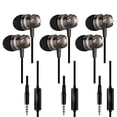 thumbnail image 1 of 3 paquetes de auriculares con control remoto y micrófono, SourceTon in Ear Earphone Stereo Sound Noise Isolating Tangle Free para teléfonos inteligentes, computadoras portátiles, juegos, se adapta a t, 1 of 3
