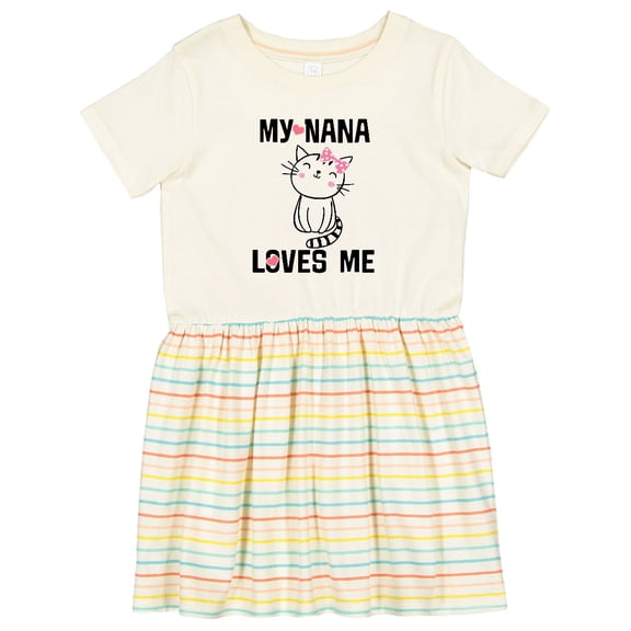 Inktastic My Nana Loves Me Girls Girls Toddler Dress