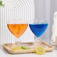 thumbnail image 2 of HLONK 2Pcs Creative Cocktail Glass Goblets Heart Shape Glasses Goblets Cups for Bar, 2 of 6
