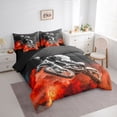 thumbnail image 2 of Castle Fairy Grunge Motocross Bike Bedding Comforter Set 7 Pieces for Youth, Intense Off-Road Graphic Full Bedding Set for Bedroom, Black Red,Black Reversible, 2 of 7