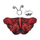 thumbnail image 1 of Disfraz de de polilla para Halloween, accesorios fotográficos para fiestas de disfraces, cumpleaños y festivales. Rojo Negro, 1 of 6