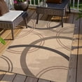 thumbnail image 3 of SUNDEREY 3'x5' Geometri Area Rug, 3x5ft Washable Bedroom Rug,Easy Jute Indoor Outdoor Carpet, Farmhouse Non Slip Circular Pattern Rug for Dining Room Office Entrance Kitchen,Khaki, 3 of 10