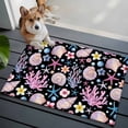 thumbnail image 4 of Summer Beach Washable Small Entryway Area Rugs 2'x3', Ocean Starfish Shell Coastal Conch Coral Flowers Black Low Pile Throw Rug Non-Slip Sturdy Edge Binding Carpet for Front Door Floor Room Entry, 4 of 9