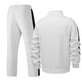 thumbnail image 3 of Mens Track Suits 2 Piece Set Casual Long Sleeve Crewneck Sweatshirt and Pants with Drawstring Waist Workout Athletic Outfits Sets, M, 3 of 6