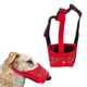 thumbnail image 1 of Bozales para perros, suaves y ajustables, con correa para la cabeza, antimordeduras, ladridos y mordiscos (rojo), 1 of 5
