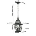thumbnail image 5 of Outdoor Pendant Light Fixture,Modern Black Exterior Hanging Lantern Anti-Rust Metal Hanging Lights with Clear Glass Shade and Adjustable Chain for Porch Foyer Doorway Front Door (1 Pack),Black, 5 of 10