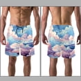 thumbnail image 3 of luoweisi Men's Beach Shorts Quick Dry Swim Trunks with Mesh Lining Clouds XL, 3 of 5