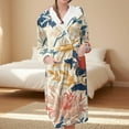 thumbnail image 2 of Jindong Robes en Peluche pour Femmes Robe en Polaire Longue Chaude Peignoir de Bain Veste de Détente Imprimée Robe de Confort Robes pour Femmes, 2 of 5