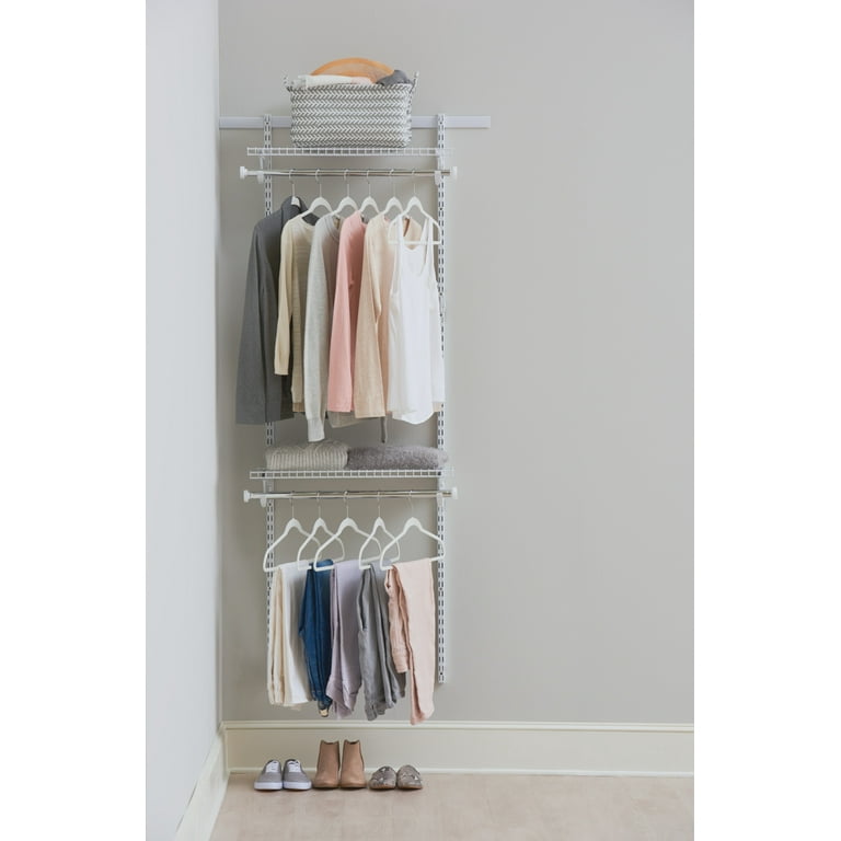 Rubbermaid FastTrack 4-ft to 8-ft x 12-in White Wire Closet Kit at