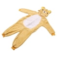 thumbnail image 3 of Pijama de una pieza de dibujos animados, lindo oso de franela de peluche, mono de animal para dormir para niños en casa, amarillo, 105/47,2 pulgadas, 3 of 14