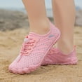 thumbnail image 5 of YOUYEDIAN Girls Boys Barefoot Shoes Wide Toe Box Breathable Non-Slip Aqua Water Shoes Athletic Beach Pool Swim Surf Diving Hiking Walking Shoes (Pink, 4 Big Kid), 5 of 9