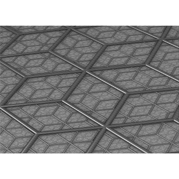 Ahgly Company Indoor Rectangle Patterned Gray Wolf Gray Area Rugs, 2' x 5'