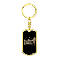 thumbnail image 4 of Be Brave Be Hunter Hunter'S Keychain Stainless Steel or 18k Gold Dog Tag Keyring, 4 of 10