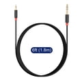 thumbnail image 4 of J&D 3.5mm to 6.35mm TRS Stereo Audio Cable, 6 ft, PVC, Universal for Studio, Home, Office, 4 of 7
