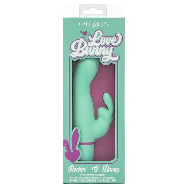 CalExotics Love Bunny Rockin’ “G” Bunny Rabbit Vibrator, Green/Purple