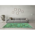 thumbnail image 3 of Ahgly Company Machine Washable Indoor Rectangle Southwestern Turquoise Blue Country Area Rugs, 2' x 3', 3 of 4