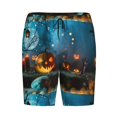 thumbnail image 3 of Picia Spooky Halloween Pajama Shorts for Men, Men's Pajama Bottoms, Sleepwear,Short Pajama Pants-, 3 of 9
