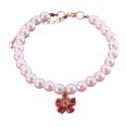 thumbnail image 2 of CBFFDC Collier pour Chat Pendentif Fleur Élégant Collier Perle Fausse pour Animaux de Compagnie, 2 of 6