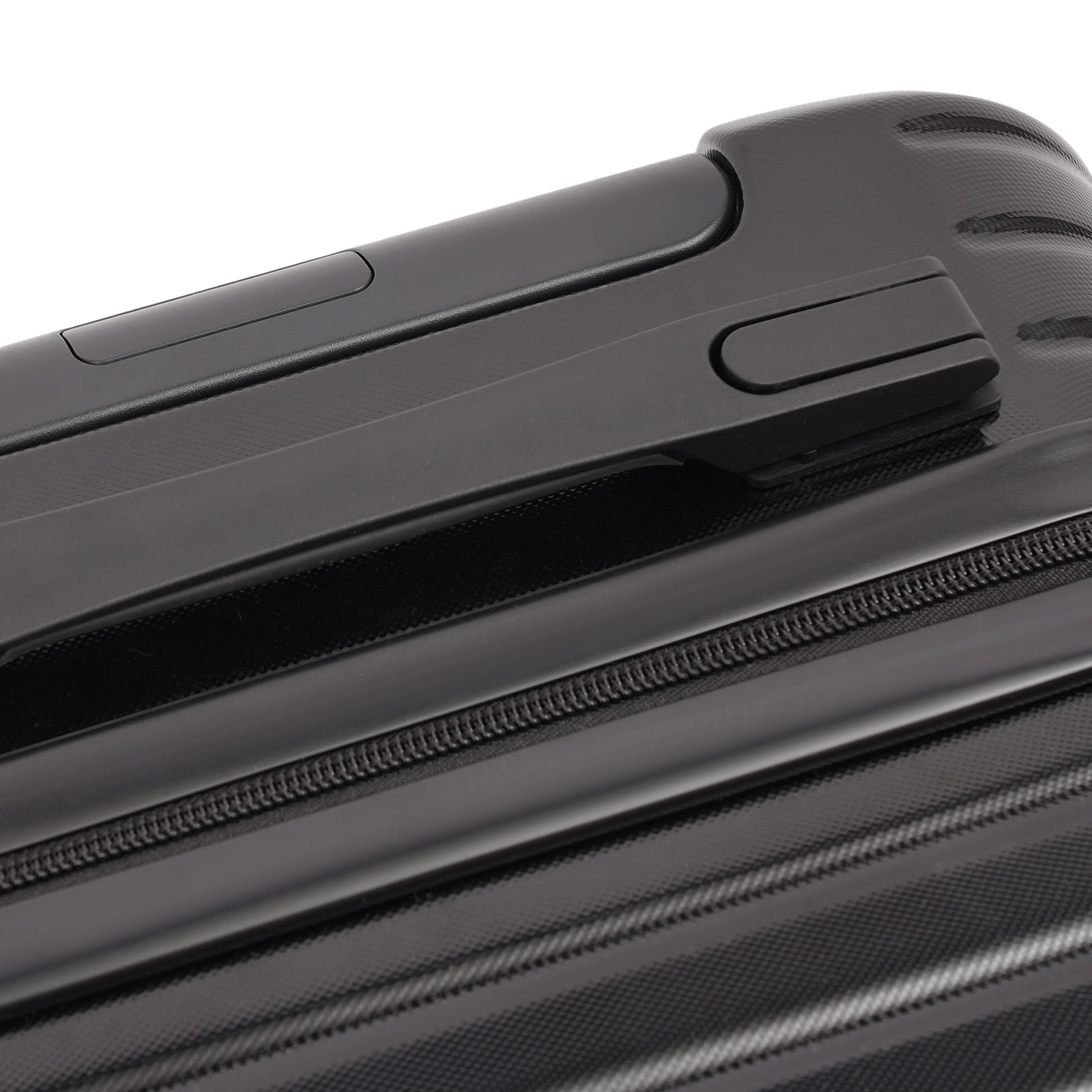 20" Travel Luggage Suitcase Black Carry On Luggage, Suitcase with Cup Holder