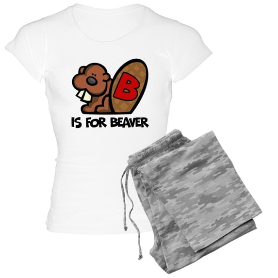 CafePress - B Is For Beaver - Women's Light Pajamas