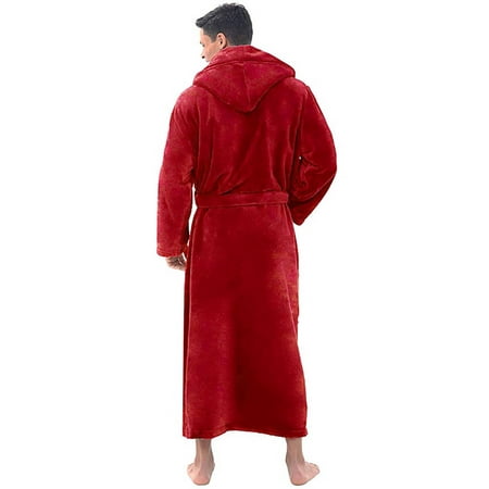 

Follure Pajama Sets for Men Winter Plush Lengthened Shawl Bathrobe Home Clothes Long Sleeved Robe Coat Underwear