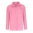 thumbnail image 3 of Linen Shirts for Women with Pockets Long Sleeve Button Down Blouse Loose Fit Vacation Beach Work Tops Clothes Dressy Lightweight Comfy Outfits Going Out Tops Ladies Fashion Trendy, 3 of 5