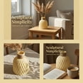 thumbnail image 7 of Unique Bargains Geometric Plastic Tall Decorative Bud Vase Beige 4.7" x 4.7" x 5.7", 7 of 7
