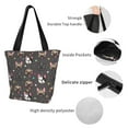 thumbnail image 4 of Pofeuu French Bulldogs Print Women Fashion Shoulder Handbags Top Handle Satchel Bags Tote Shoulder Shopping Bag Stylish Canvas Tote Bag, 4 of 6
