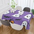 thumbnail image 2 of Yayeee Tablecloths for Rectangular Tables 54 x 54 inch Party Table Cover, Halloween Ghosts Purple, 2 of 6