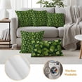 thumbnail image 6 of Green Leaves Outdoor Waterproof Pillow Covers, Spring Abstract Retro Pastoral Plants Decorative Square Throw Pillowcase Sofa Cushion Sham for Patio/Couch/Chair, 18"x18" 2 Pack, 6 of 8