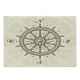 thumbnail image 1 of Ships Wheel Cutting Board, Retro Ship Wheel Antique Sailboat Navigation Tool Monochromic Nostalgic Print, Decorative Tempered Glass Cutting and Serving Board, Large Size, Beige Brown, by Ambesonne, 1 of 1