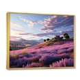 thumbnail image 2 of Designart "Purple delicate Morning In Provence" Landscapes Floater Framed Wall Art Print, 2 of 7