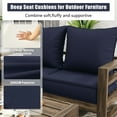 thumbnail image 3 of Kimunuk Outdoor Deep Seat Cushion Set for Patio Furniture, Waterproof & Fade Resistant, 19" L X 19" W X 4" H, Navy Blue, 3 of 6