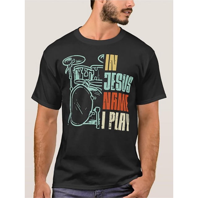 Comfy Cotton Men's Portrait Print Casual Street Style Stretch Round Neck Shirt For Summer Tee For Adult, Men, Women, Teen, Teenager, Adolescent, Youth