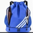 thumbnail image 2 of Drasry Drawstring Backpack Resistant String Bag Swimming Gym Sports Bags (Blue), 2 of 6