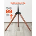 thumbnail image 3 of VEVOR Tripod Easel TV Stand, for 40-65 inch Flat Screen/Curved TVs Up to 99 lbs, 18° Left-Right Rotation Portable TV Stand with Oak Wood Legs, for Bedroom, Living Room, Studio, MAX VESA 600 x 400 mm, 3 of 9