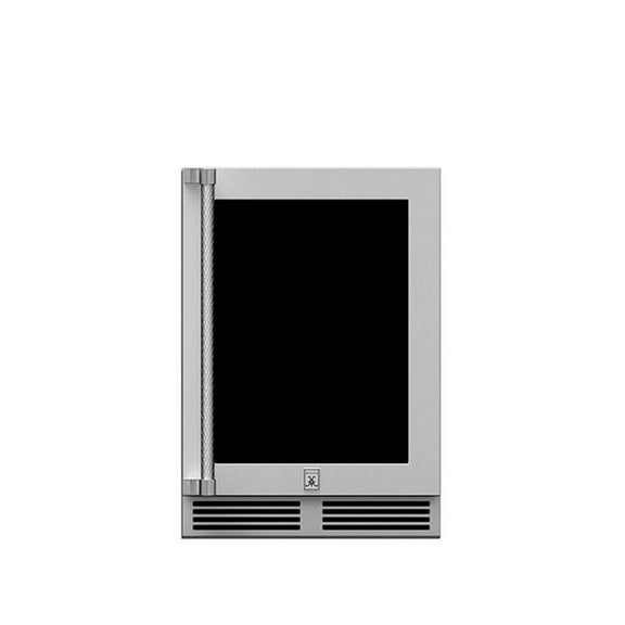 Hestan Grwgr24 24" Wide Right Hinge 5 Cu. Ft. Compact Refrigerator - Stainless Steel