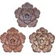 thumbnail image 1 of Stratton Home Décor Farmhouse Set of 3 Rustic Metal Flowers Wall Decor, 1 of 4